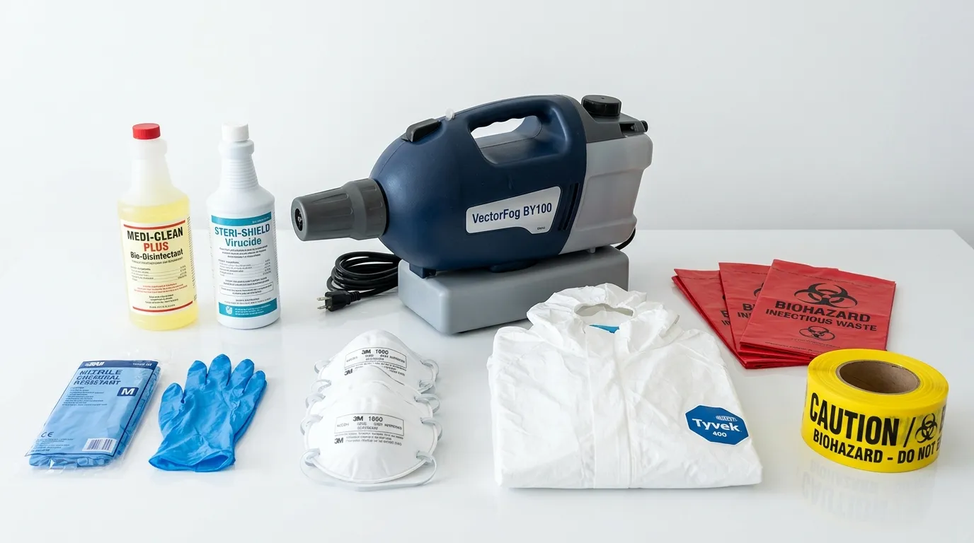 Professional biohazard remediation crew working in Prospect Heights